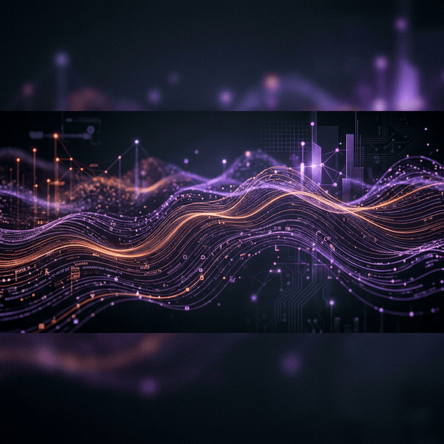 Digital data waves visualization